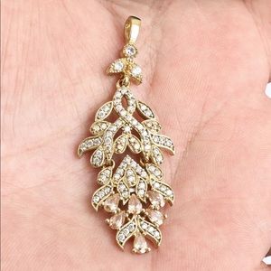 Sultan Ottoman Leaf Topaz Silver Pendant